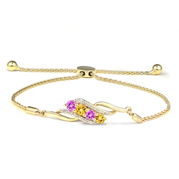 Family & Mother's Birthstone Bolo Bracelet (2-4 Stones)