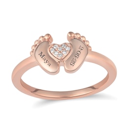 Diamond Baby Feet Ring