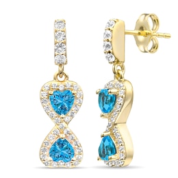 Couple's Color Stone Infinity Earrings
