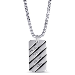 Men's Sterling Silver Dog Tag Necklace