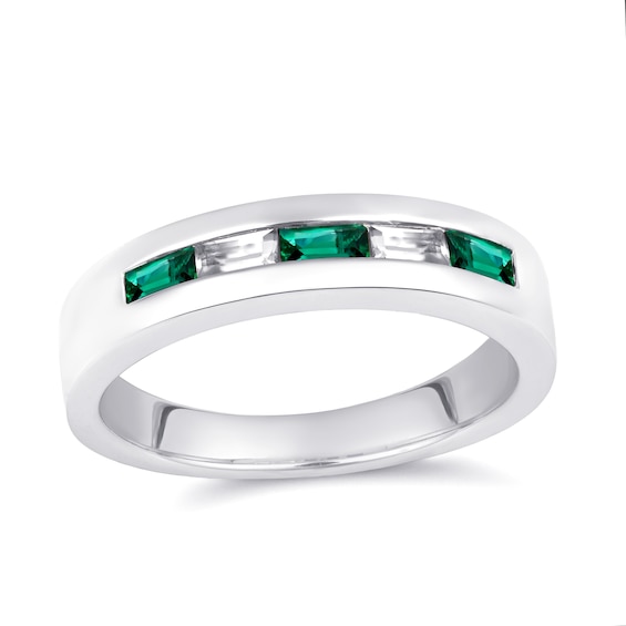 East to West Baguette Color Stone Family Ring (2-5 Stones)
