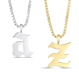 Gothic Initials Necklace (1 Initial)