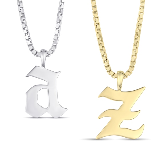 Gothic Initials Necklace (1 Initial)