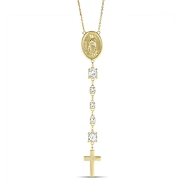 Lady of Guadalupe Color Stone Rosary Necklace