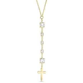 Birthstone Rosary Necklace (2 Round Stones)