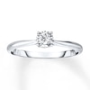 Thumbnail Image 1 of Round-Cut Diamond Solitaire Promise Ring 1/15 ct 10K White Gold