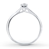 Thumbnail Image 2 of Round-Cut Diamond Solitaire Promise Ring 1/15 ct 10K White Gold