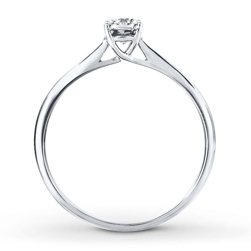 Promise Ring 1/15 ct Diamonds 10K White Gold