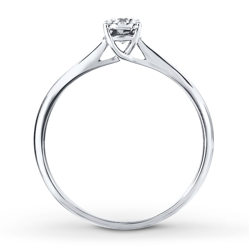 Main Image 2 of Round-Cut Diamond Solitaire Promise Ring 1/15 ct 10K White Gold