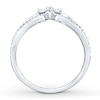 Thumbnail Image 2 of Cross Ring 1/20 ct tw Diamonds 10K White Gold
