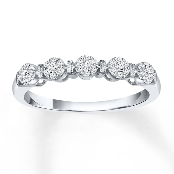 Now + Forever Stackable Diamond Ring 1/6 ct tw Round-cut 10K White Gold