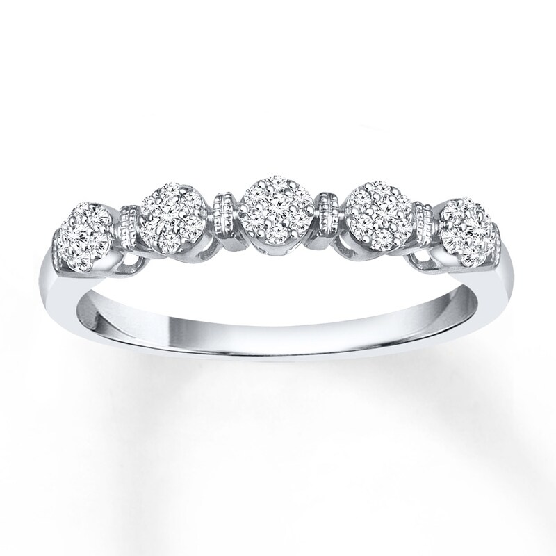 Main Image 1 of Now + Forever Stackable Diamond Ring 1/6 ct tw Round-cut 10K White Gold