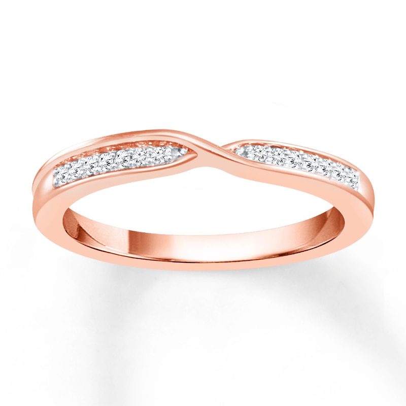 Stackable Diamond Ring 1/15 ct tw Round-cut 10K Rose Gold