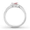 Thumbnail Image 2 of Diamond Heart Ring Sterling Silver & 10K Rose Gold