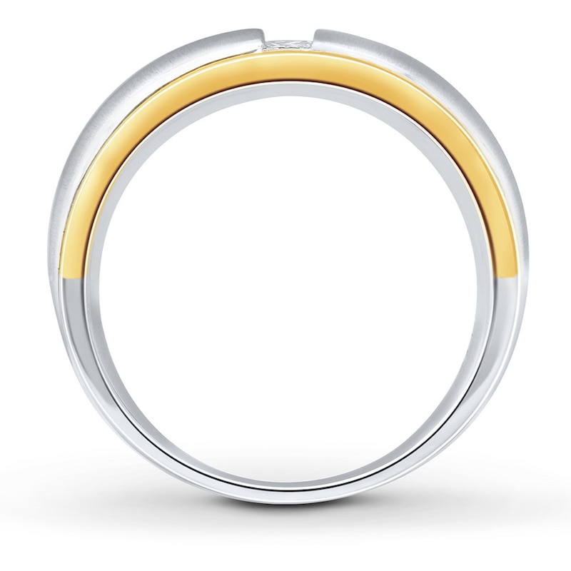 Main Image 2 of Ever Us Men's Ring 1/5 ct tw Diamonds 14K Two-Tone Gold