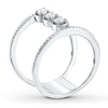 Thumbnail Image 2 of Diamond North-South Ring 1/4 ct tw Round-cut 10K White Gold