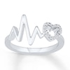 Thumbnail Image 1 of Heartbeat Ring 1/20 ct tw Diamonds Sterling Silver