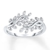 Thumbnail Image 0 of Diamond Vine Ring 1/10 ct tw Sterling Silver