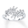 Thumbnail Image 1 of Diamond Vine Ring 1/10 ct tw Sterling Silver