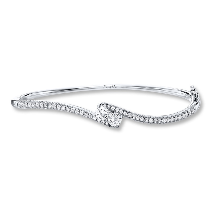Main Image 1 of Ever Us Bangle Bracelet 1 carat tw Diamonds 14K White Gold