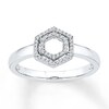 Thumbnail Image 0 of Hexagon Ring 1/15 ct tw Diamonds Sterling Silver