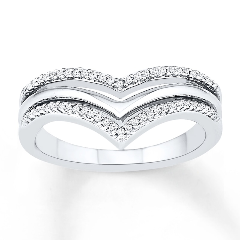 Main Image 1 of Diamond Ring 1/6 ct tw Round-cut Sterling Silver
