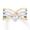 Thumbnail Image 1 of Diamond Ring 1/6 ct tw Round-cut Sterling Silver & 10K Yellow Gold