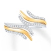Thumbnail Image 0 of Diamond Ring 1/4 ct tw Round-cut Sterling Silver & 10K Yellow Gold