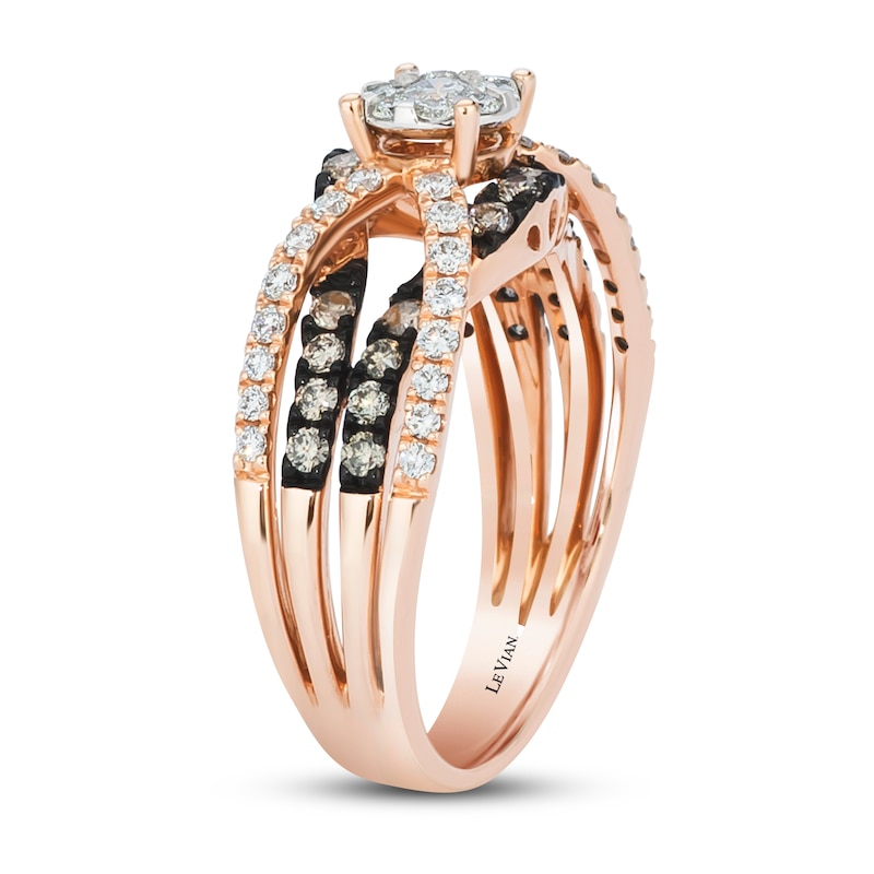 Le Vian Chocolate Diamond Ring 3/4 ct tw 14K Strawberry Gold