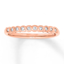 Diamond Ring 1/10 ct tw Round-cut 10K Rose Gold