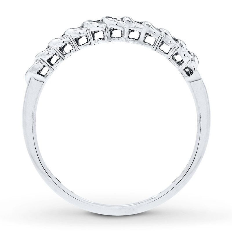 Main Image 2 of Diamond Ring 1/10 ct tw Round-cut 10K White Gold
