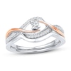 Thumbnail Image 0 of Promise Ring 1/5 ct tw Diamonds Sterling Silver & 10K Rose Gold