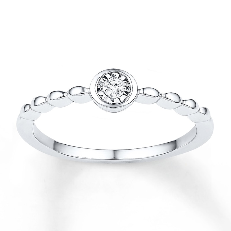 Main Image 1 of Diamond Ring 1/20 Carat 10K White Gold