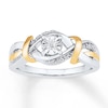 Thumbnail Image 1 of Diamond Ring Sterling Silver & 10K Yellow Gold