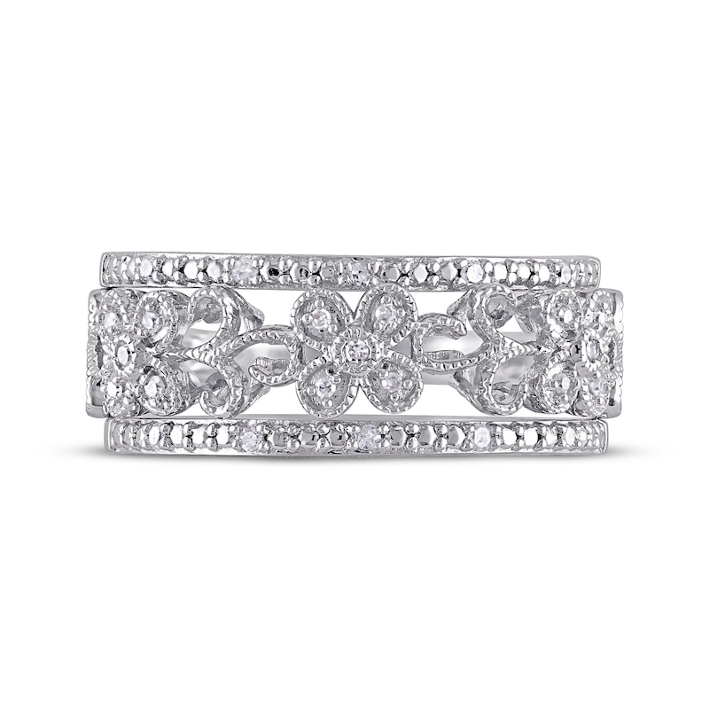 Main Image 2 of Diamond Ring 1/10 ct tw Round-cut Sterling Silver
