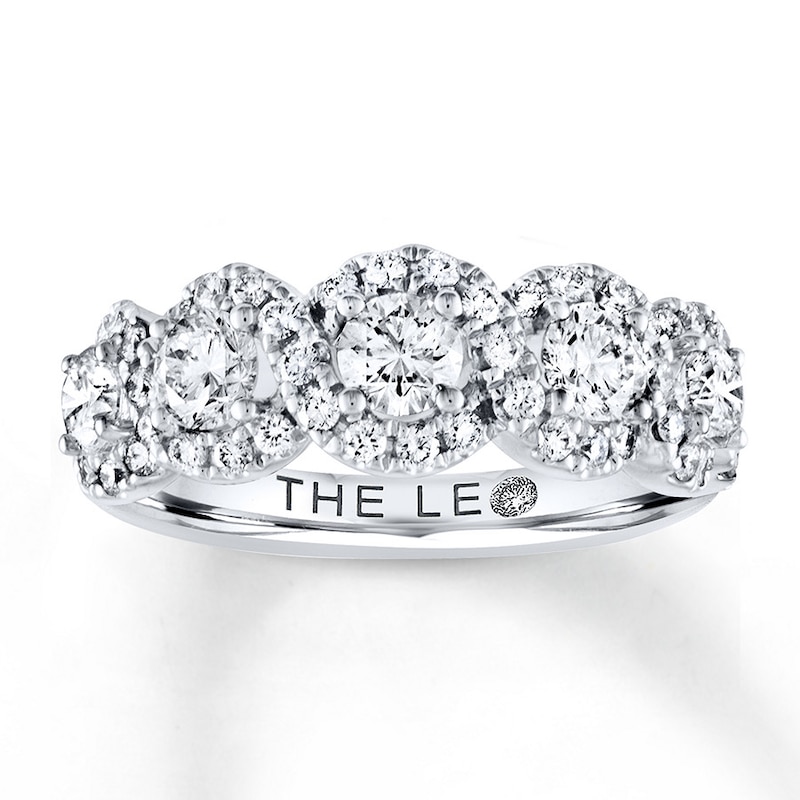 THE LEO Diamond Anniversary Ring 1-1/2 ct tw Round-cut 14K White Gold