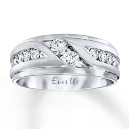 Ever Us Men's Two-Stone Ring 1 ct tw Diamonds 14K White Gold