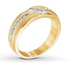 Ever Us Men's Two-Stone Ring 1/2 ct tw Diamonds 14K Yellow Gold