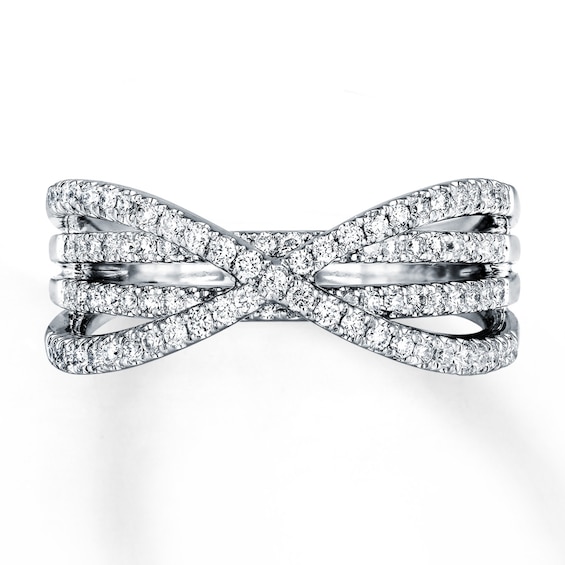 Diamond Ring 1/2 ct tw Round-cut 10K White Gold