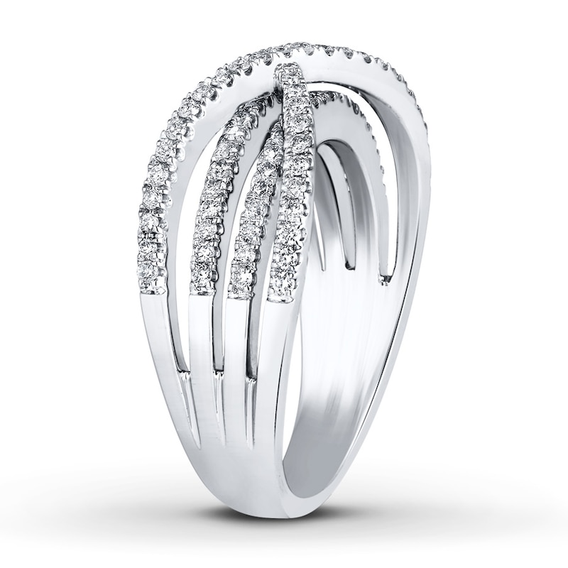 Main Image 2 of Diamond Ring 1/2 ct tw Round-cut 10K White Gold