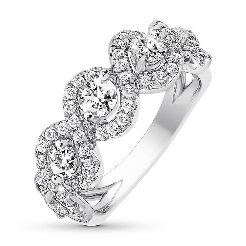 Diamond Anniversary Band 1-1/4 ct tw Round-cut 14K White Gold