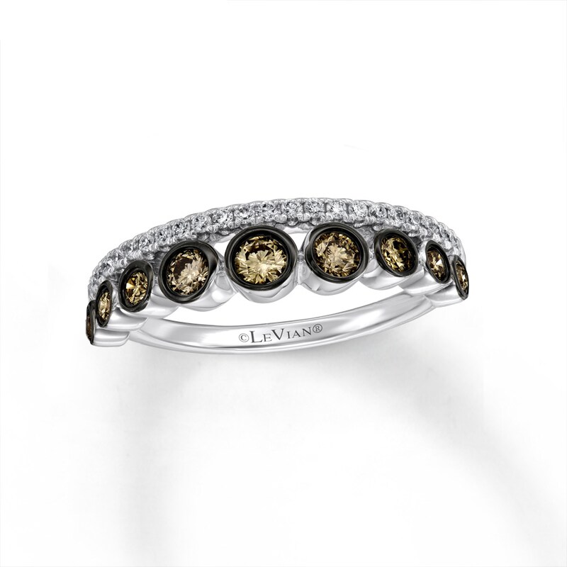Le Vian Chocolate Diamond Ring 1/2 ct tw 14K Vanilla Gold