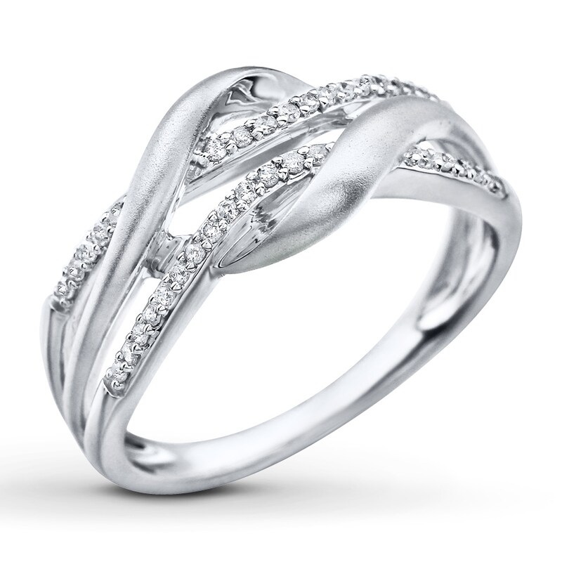 Diamond Ring 1/8 ct tw Round-cut 10K White Gold