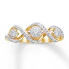 Three-Stone Diamond Ring 1/5 ct tw Round-cut 10K Yellow Gold