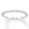 Thumbnail Image 1 of Now + Forever Diamond Anniversary Band 1/5 cttw Baguette/Round 10K White Gold