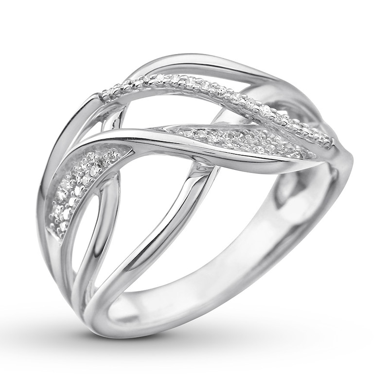Diamond Ring 1/6 ct tw Round-cut Sterling Silver