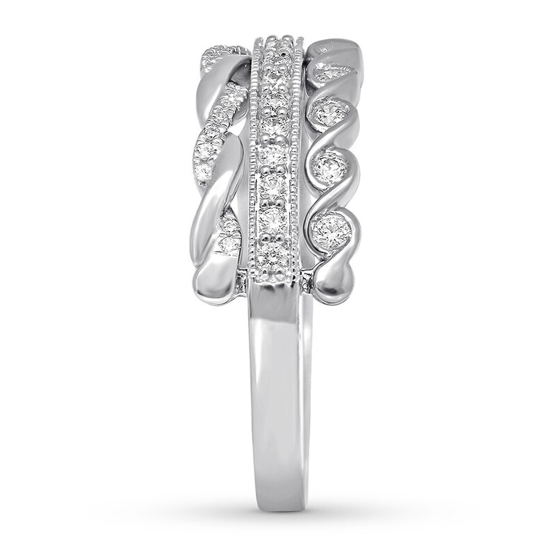 Diamond Convertibilities Ring 1/2 ct tw 10K White Gold