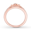 Thumbnail Image 2 of Emmy London Diamond Tiara Ring 1/5 cttw Round-cut 10K Rose Gold