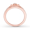 Thumbnail Image 1 of Emmy London Diamond Tiara Ring 1/5 cttw Round-cut 10K Rose Gold