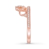 Thumbnail Image 3 of Emmy London Diamond Tiara Ring 1/5 cttw Round-cut 10K Rose Gold